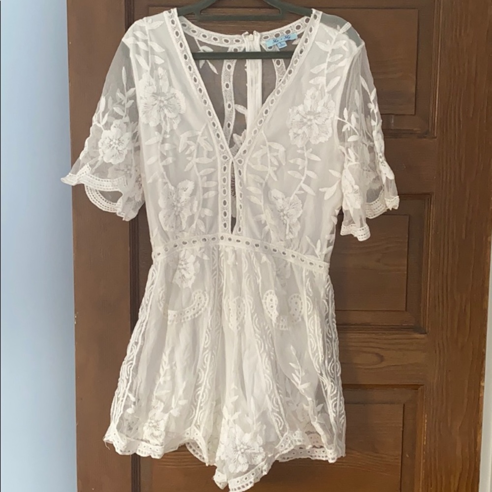 White Lace Romper